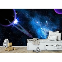 Galaxy Çocuk Odaları Için Duvar Kağıdı