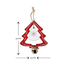 Assersan Waldern Kırmızı Ahşap Çam Ağacı Süsü 4.5 Cm 4.5 Cm Çok Renkli