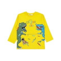 Civil Boys Colour Dinazor Baskılı 2-5 Yaş Sweatshirt Sarı
