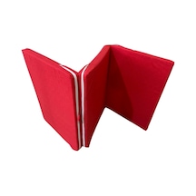 Katlanır Yer Yatağı Sünger Tek Kişilik Yatak 80x180x6 CM Kırmızı Kırçıllı