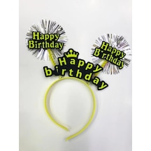Mey İthalat Happy Birthday Neon Renk Doğum Günü Tacı 12 Adet "