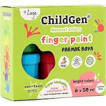 Doğal Parmak Boya Seti 6x50 Ml 3 Adet