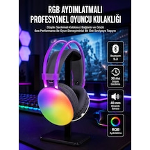 Rgb Işıklı Yüksek Ses Kaliteli Kablosuz Kulak Üstü Bluetooth Kulaklık - Bayi Depom