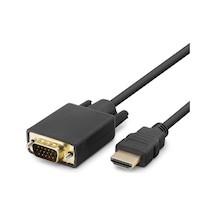 Büro Ev Ofis Cihazları İçin 180cm 1080p 120hz Siyah Pvc Hdmı To Vga Görüntü Aktarım Kablosu