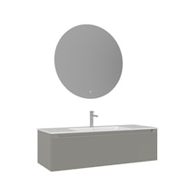 Orka Olbia 120 Cm Mat Kaşmir Banyo Dolabı Takımı Beyaz
