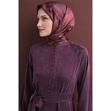 Armine Tivil Saf İpek Eşarp 9618 57 Gül Kurusu Batik Desen