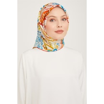 Armine Twill İpek Eşarp 23ka9037 31 - Turuncu