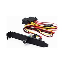 Prestigegoods Masaüstü Pc Fan Hızı Denetleyici, 3 Yollu Pcı Bit Fan Hub, Kademesiz Hız Ayarı