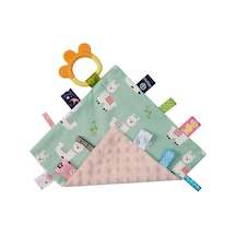 Samdoo Yumuşak Pamuk Bebek Sakinleştirici Mamar, Renkli Etiketli Ve Çiğneme Jelatinli, Alpaka Desenli Emzik Torbası