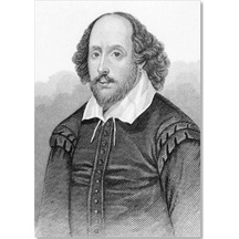Cakasepetim William Shakespeare Karakalem Portresi Ahşap Mdf Tablo
