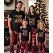 Aselinda Christmas Yılbaşı Temalı Yeni Yıl T- Shirt Aile Kombin Tişört Kombin Yapmak İçin Ürün Ekleyiniz Siyah