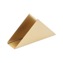 Hangfox Altın Renkli Triangular Paslanmaz Çelik Servis Peçete Tutucu - Otel Restoran Ev Dekoratif Sabit Konumlu Masa Üstü Peçete Tutucu