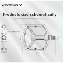 Kenze 3 Rulmanlı Ultralight Alüminyum Alaşımlı Mtb Bmx Geniş Hafif Platform Pedal Yeşil Mor