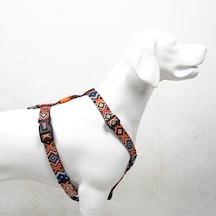 Ethnıc H-tipi Göğüs Tasması Ayarlanabilir, Konforlu Ve Dayanıklı Desenli Köpek Tasması Bej