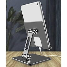Masa Üstü Metal Tablet Standlı Gri