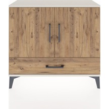 Arges Şifonyer 2 Raflı Tek Çekmeceli 2 Kapaklı 88x30x80 Aytaşı-çam Aytası