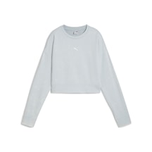 Puma Dare To Relaxed Washed Crew Mavi Kadın Sweatshirt
