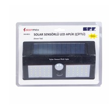 Starmax Led Aplik Solar Çift Sensörlü 40 Led Sm8011 9457