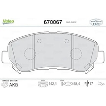 Nissan X-trail T31 On Fren Balatasi 2.0 2008-2011 Valeo 670067