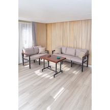 Neokas Bahce Mobilyası, Modern Balkon Mobilyası, Kafe Oturma Takımı, Teras Koltugu, Balkon Oturma Grubu, 2+3+m Antrasit