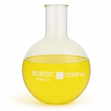 Borox Cam Balon 1 L Dibi Düz - Şilifsiz Deney Balonu