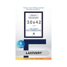 Lacivert-20mm-30x42 Cm Mat Pvc Li Camsız Fotoğraf Puzzle Belge Çerçeve Yatay Dikey Asılabilme 54123306