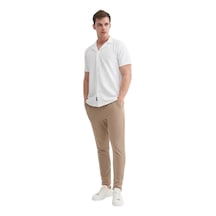 Slim Fit Dar Kesim Kalın Kısa Kol Gömlek Beyaz