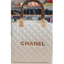 Asesstore Chanel Çanta Beyaz-gold