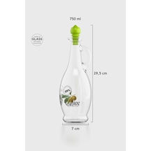 Renga Kibele Desenli 750 Ml Yeşil Kapaklı Cam Yağlık 152044 Yeşil
