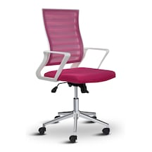 Asbir Mobilya Ceo Fileli Çalışma Koltuğu Ofis Sandalyesi Pembe