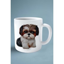 Shihtzu Köpek Isimli Kişiye Özel Baskılı Kupa Bardak Minik Çok Renkli