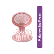 Beauty Makaron Metalik Saç Fırçası - 3d Esnek, Aynalı, Çanta Boy - Compact Detangler Rose Gold
