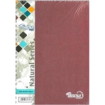 Özkan Defter A5 120 Yaprak Kareli Spiralli Metalik Bordo