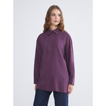 Lcw Modest Mor Modal Karışımlı Kadın Gömlek Tunik