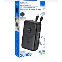 Acl Pw-148 2000 Mah 15w Magsafeli Hızlı Şarjlı Standlı Powerbank siyah