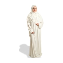 Hürrem Bone Krem 2 Parça Namaz Elbisesi Viskon Düz 2504 40 Krem Hürrem Bone Krem 2 Parça Namaz Elbisesi Viskon Düz 2504 40 Krem