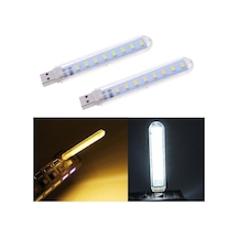 Taşınabilir Usb Led Işık Mini Flash Usb Stick Light 8 Led Sarı N11.3856