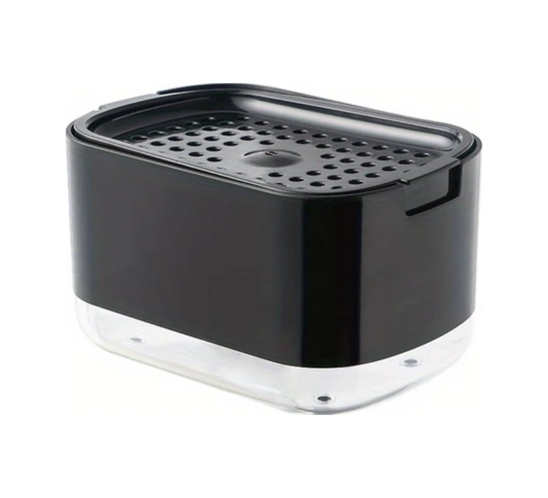 Sunshine011 2'si 1 Arada Sıvı Sabunluk Ve Süngerli: Mutfak Bulaşık Temizleyici, Otomatik Sabunluk, Siyah Siyah