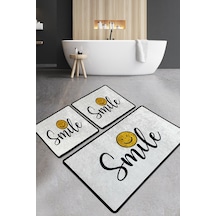 Smile Banyo Halısı Djt 3 Lü Set Çok Renkli