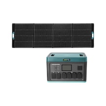 Antfea H2400 Pro Taşınabilir Güç Kaynağı + 300w Taşınabilir Güneş Paneli 2.4 Kw / 1.8 Kwh / 300 W
