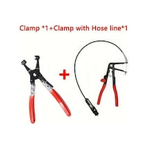 Sunshine011 Clamx2 Oto Hortum Kelepçesi Ve Pens Seti 65cm Esnek Antiskid Ratchet Kilit Mekanizmalı