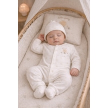 Caramell Hastane Çıkışı 4 Lü Kutulu Set Jakarlı Kumaş 1523 Ekru Ekru