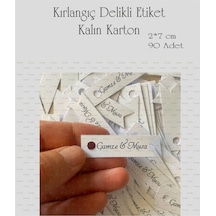 Nişan Etiketi, Nikah Etiketi, Kına Etiketi, Baskılı Delikli Etik