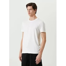 Yake Store Unisex Basic Bisiklet Yaka Regular T-shirt - Beyaz - Beyaz