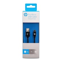 Hp Pro Örgülü Micro Usb Data Ve Şarj Kablosu Siyah 1 Metre