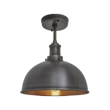 Rsylight Retro Metal Dekoratif Siyah Rustik Tekli Sarkıt Avize Çap 30 Cm Beyaz