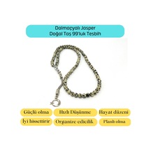 Yıldız Doğal Taş Dalmaçyalı Jasper 6mm 99luk Doğal Taş Tesbih