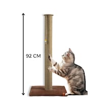 90 Cm Büyük Kedi Tırmalam Tahtası Catnipli Uzun Tırmalama Tahtası Minder Yüzey Kahve Rengi