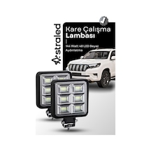 2 Adet 192w 12-24 Volt Kare Spot Far Oto Çalışma Lambası Atv Kamyon Tır Traktör Offroad
