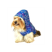 Kemique Kelebek Desenli Kapüşonlu Köpek Yağmurluğu